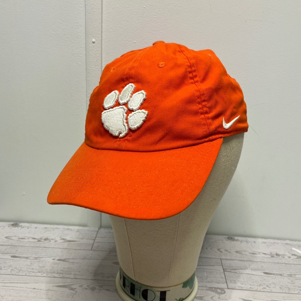Nike Clemson Tigers Heritage 86 Dri-FIT Adjustable Hat Orange Paw Logo Cap